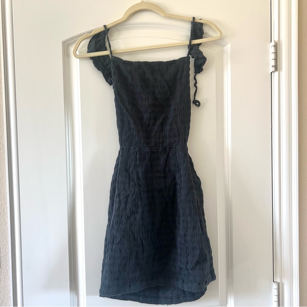 Free People Black Slim Strap Mini Sundress